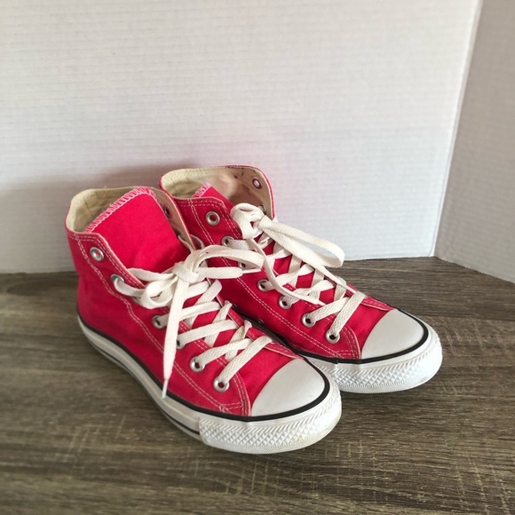 Hot Pink Unisex High Top Converse - Picture 11 of 13